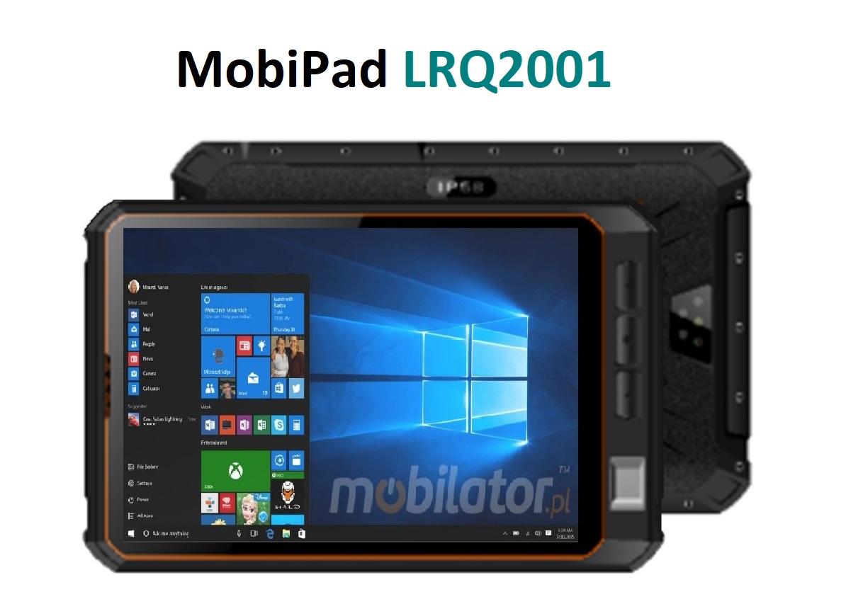 Odporny rugged tablet przemysowy Windows 10 MobiPad TSS1011 NFC 4G IP68 intel atom mobilator umpc